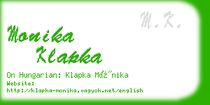 monika klapka business card